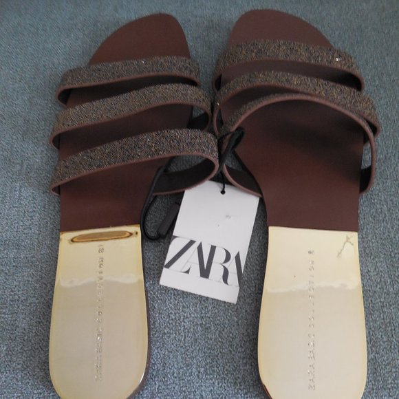 ZARA FLAT SANDALS SIZE 8